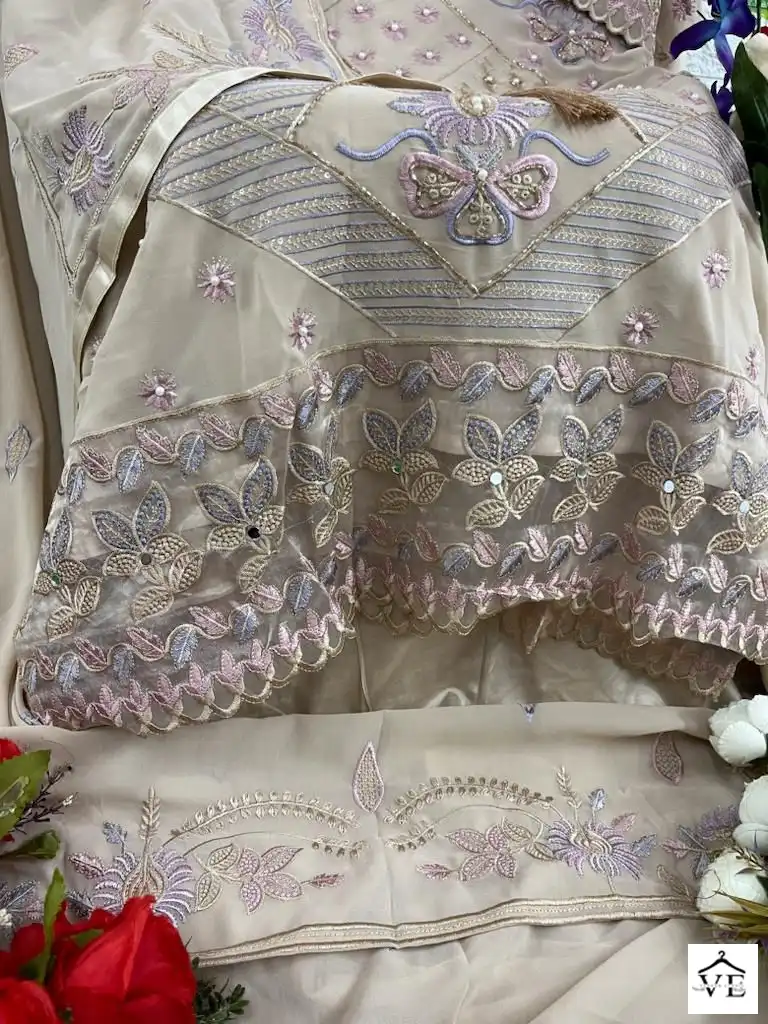 Hoor Tex H-87 Organza Wholesale Pakistani Suits Catalog — Wholesale Salwar Suits, MPA wholesale from Surat - Gallery Image 3