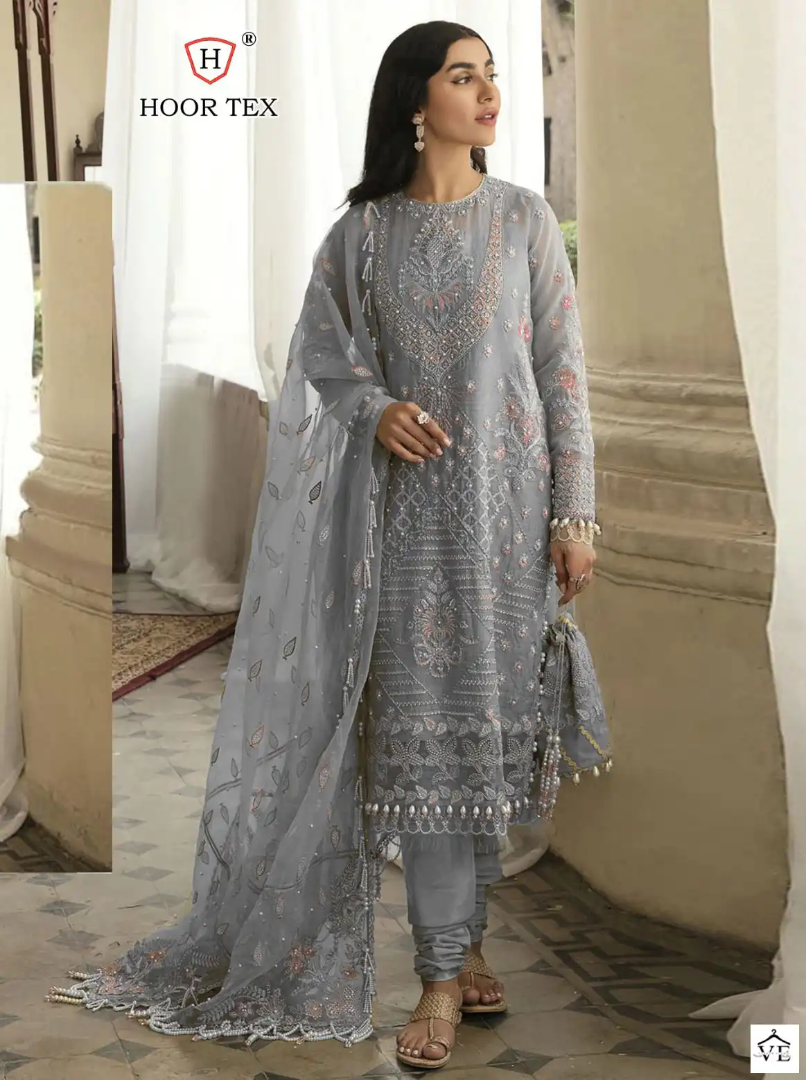 Hoor Tex H-87 Organza Wholesale Pakistani Suits Catalog — Wholesale Salwar Suits, MPA wholesale from Surat - Gallery Image 17