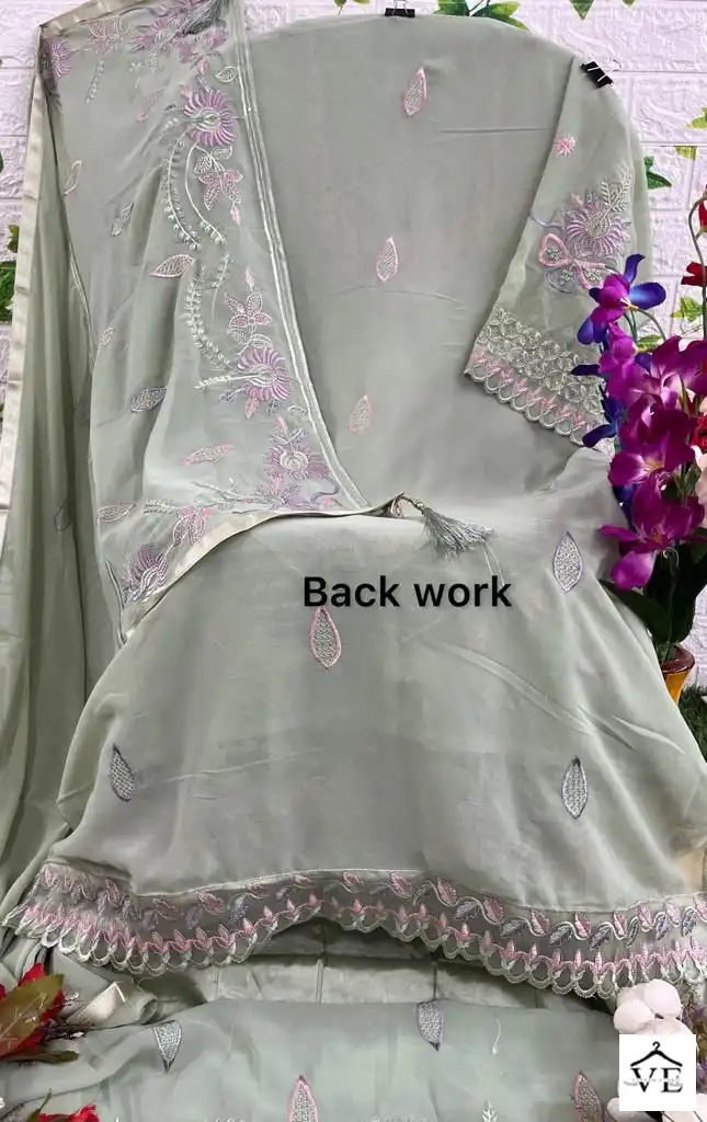 Hoor Tex H-87 Organza Wholesale Pakistani Suits Catalog — Wholesale Salwar Suits, MPA wholesale from Surat - Gallery Image 7