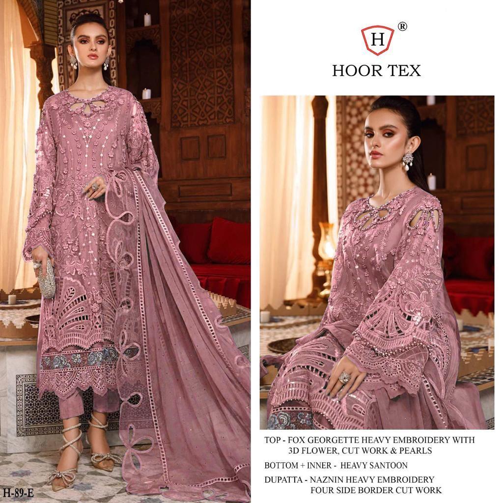 Hoor Tex H-89 Faux Georgette Wholesale Pakistani Suit — Wholesale Salwar Suits, MPA wholesale from Surat — view 4