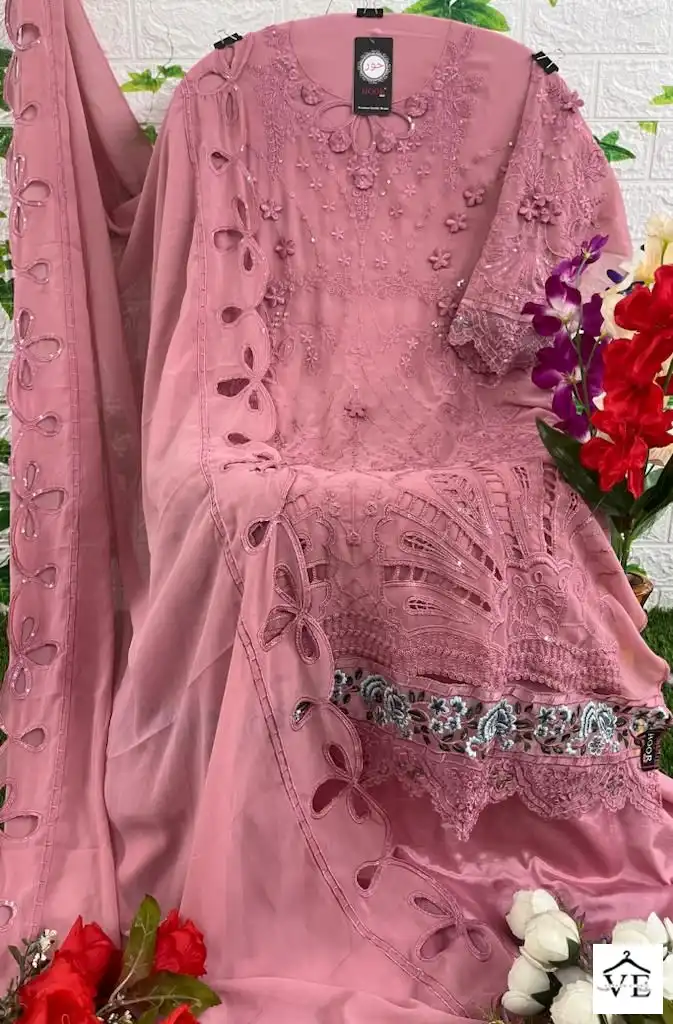 Hoor Tex H-89 Faux Georgette Wholesale Pakistani Suit — Wholesale Salwar Suits, MPA wholesale from Surat - Gallery Image 2