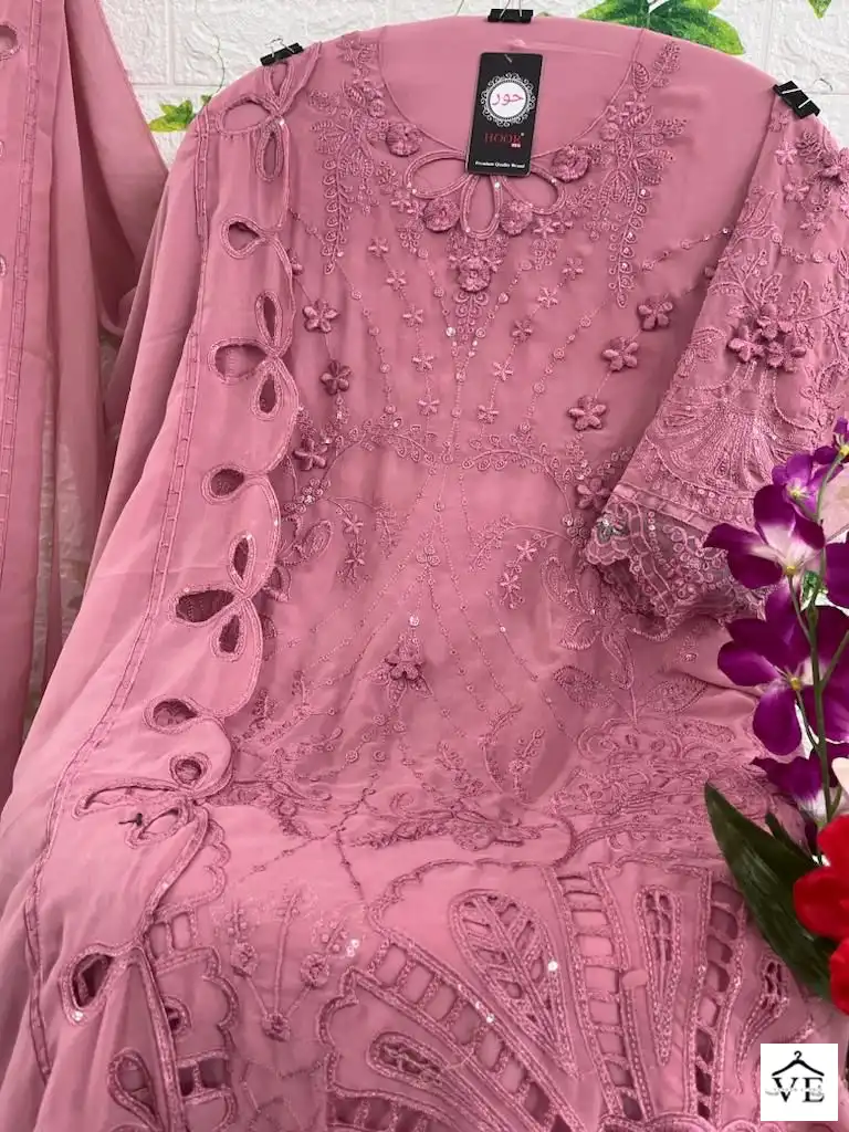 Hoor Tex H-89 Faux Georgette Wholesale Pakistani Suit — Wholesale Salwar Suits, MPA wholesale from Surat - Gallery Image 3