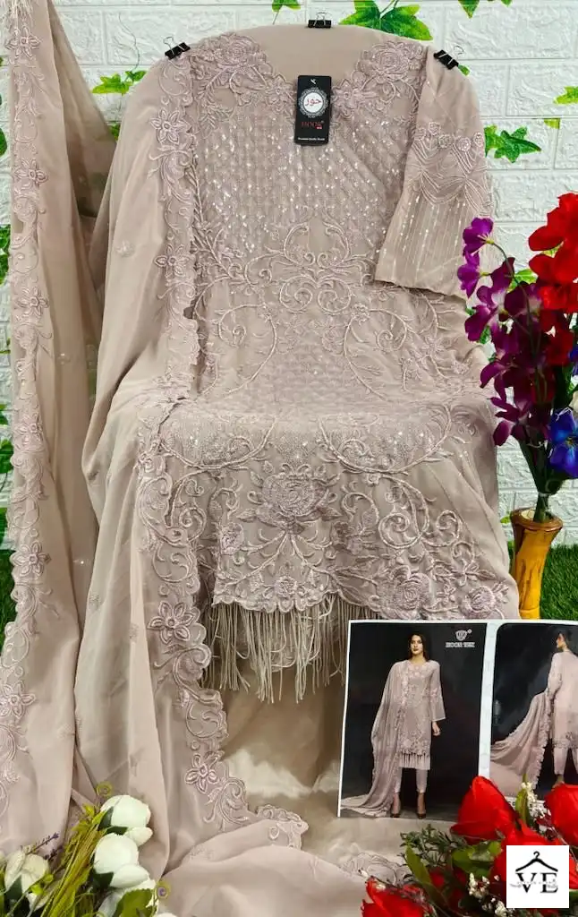 Hoor Tex H-92 Faux Georgette Wholesale Pakistani Salwar Suit Catalog — Wholesale Salwar Suits, MPA wholesale from Surat - Gallery Image 11
