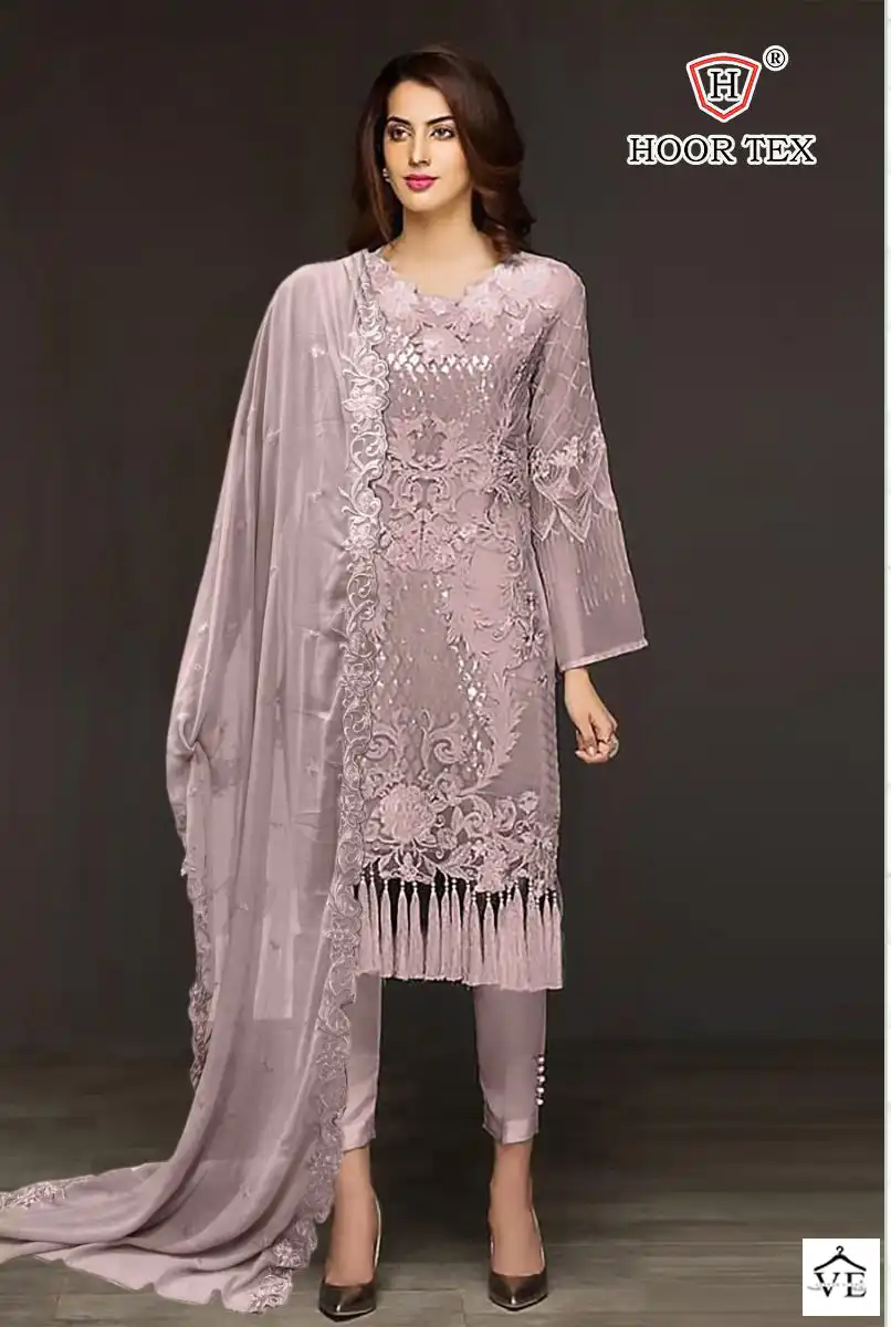 Hoor Tex H-92 Faux Georgette Wholesale Pakistani Salwar Suit Catalog — Wholesale Salwar Suits, MPA wholesale from Surat - Gallery Image 2