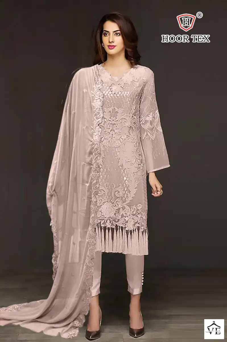 Hoor Tex H-92 Faux Georgette Wholesale Pakistani Salwar Suit Catalog — Wholesale Salwar Suits, MPA wholesale from Surat - Gallery Image 4