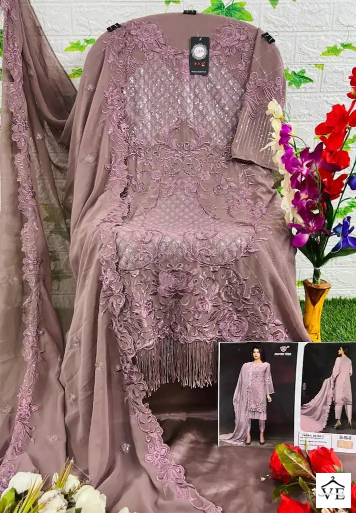 Hoor Tex H-92 Faux Georgette Wholesale Pakistani Salwar Suit Catalog — Wholesale Salwar Suits, MPA wholesale from Surat - Gallery Image 5