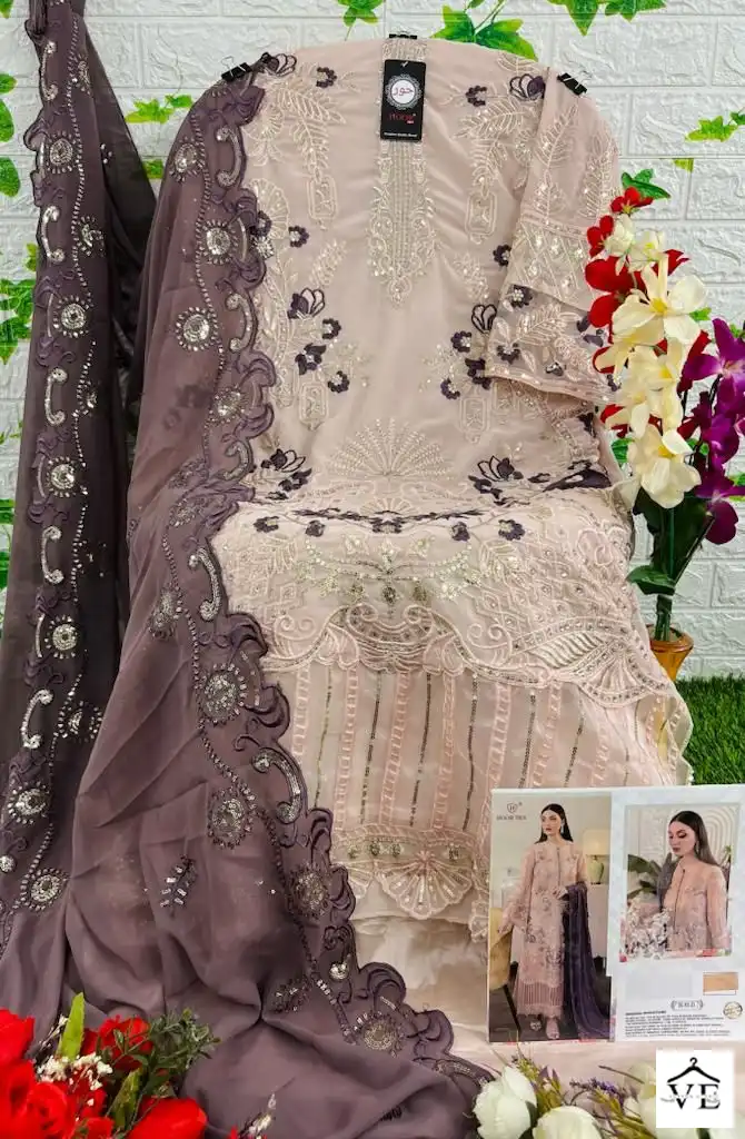 Hoor Tex H-93 Faux Georgette Wholesale Pakistani Suit Catalog — Wholesale Salwar Suits, MPA wholesale from Surat - Gallery Image 11