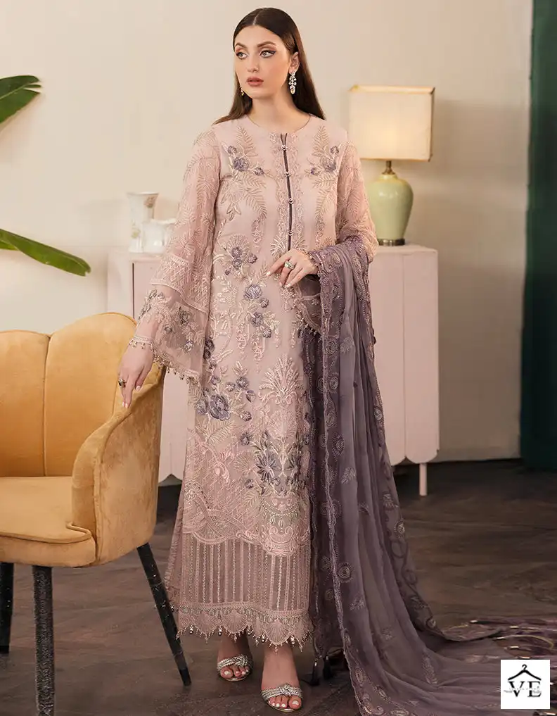 Hoor Tex H-93 Faux Georgette Wholesale Pakistani Suit Catalog — Wholesale Salwar Suits, MPA wholesale from Surat — view 1