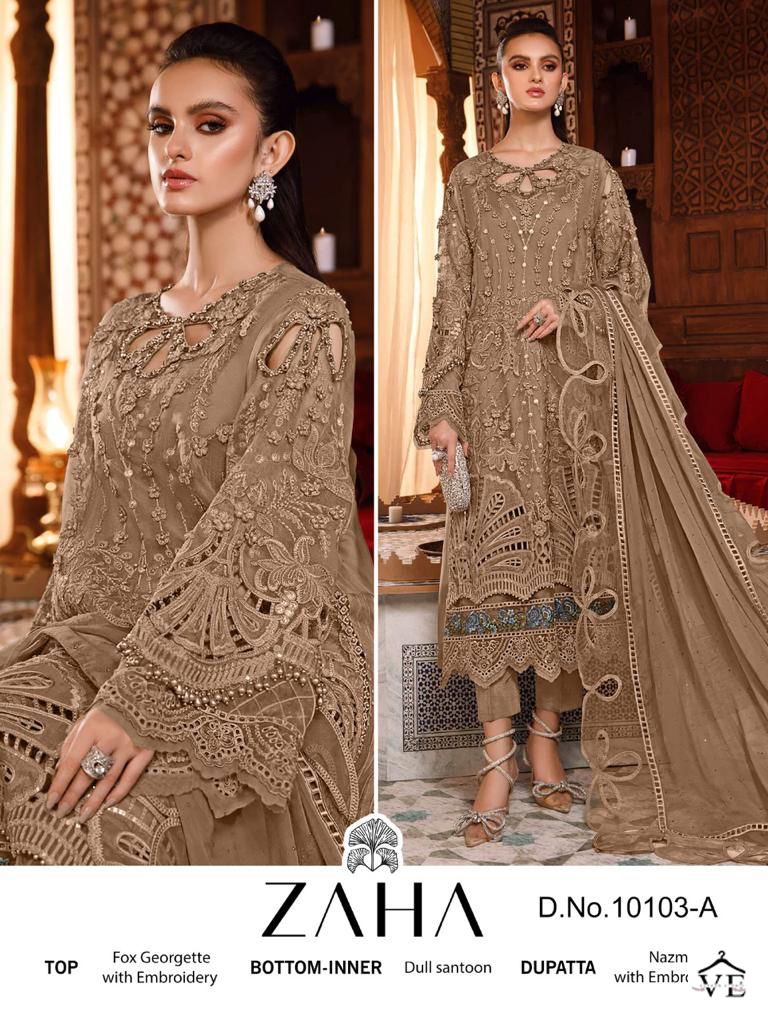 Zaha Habeeba Vol 1 Georgette Wholesale Pakistani Salwar Suit Catalog — Wholesale Salwar Suits, Eba Lifestyle wholesale from Surat - Gallery Image 2