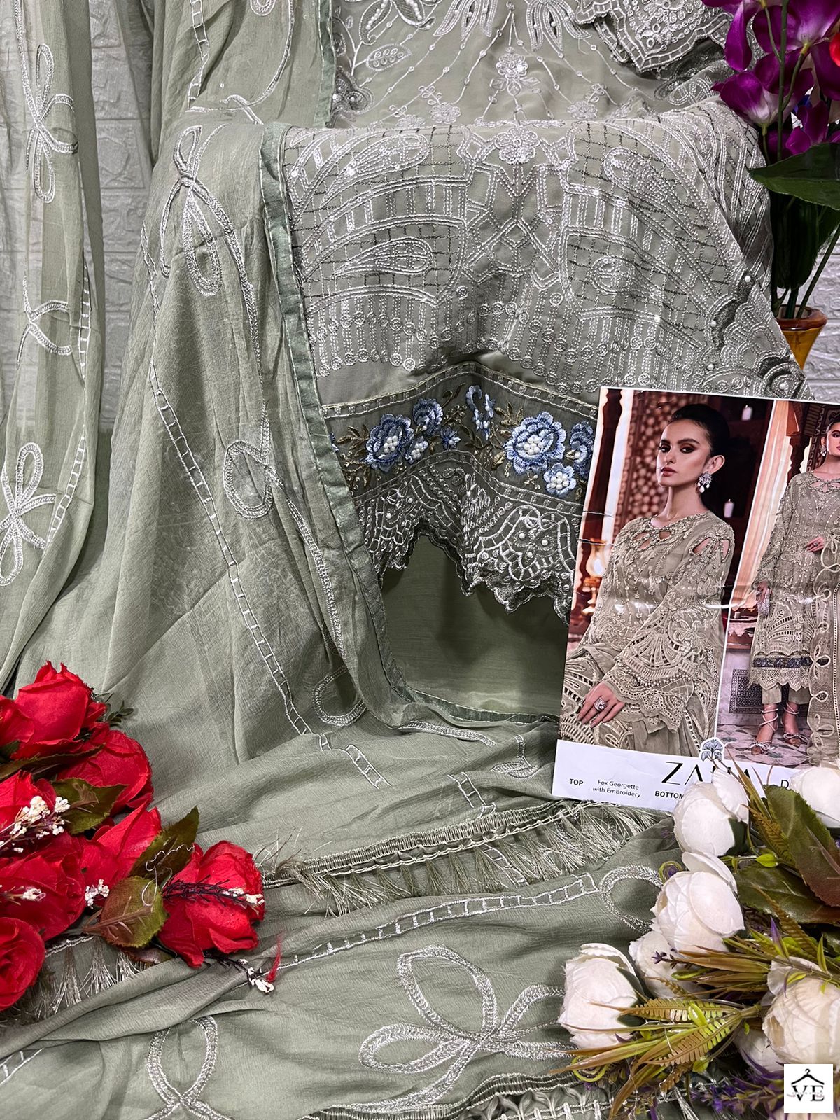 Zaha Habeeba Vol 1 Georgette Wholesale Pakistani Salwar Suit Catalog — Wholesale Salwar Suits, Eba Lifestyle wholesale from Surat - Gallery Image 11