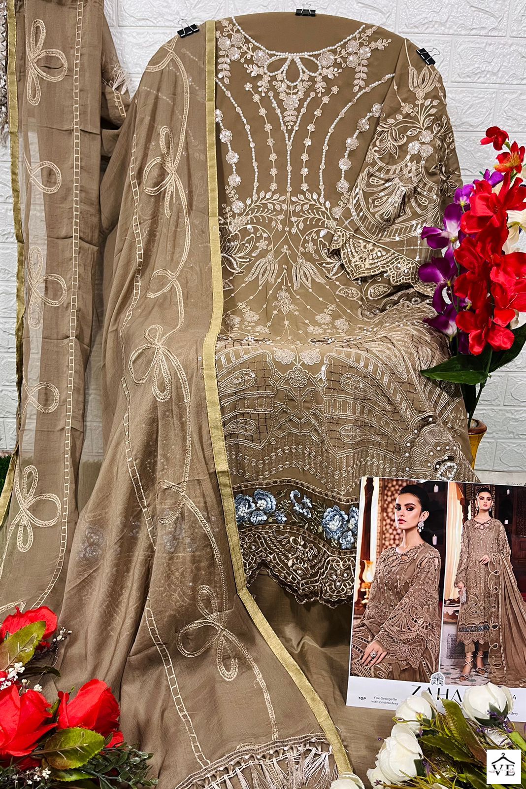 Zaha Habeeba Vol 1 Georgette Wholesale Pakistani Salwar Suit Catalog — Wholesale Salwar Suits, Eba Lifestyle wholesale from Surat - Gallery Image 6