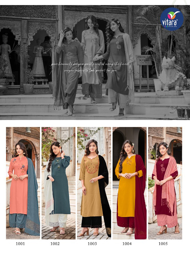 Vitara Hilltop Airjet Rayon Wholesale Readymade Salwar Suit Catalog — Wholesale Salwar Suits, MPA wholesale from Surat — view 6