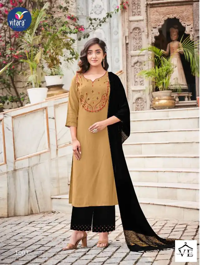 Vitara Hilltop Airjet Rayon Wholesale Readymade Salwar Suit Catalog — Wholesale Salwar Suits, MPA wholesale from Surat - Gallery Image 4