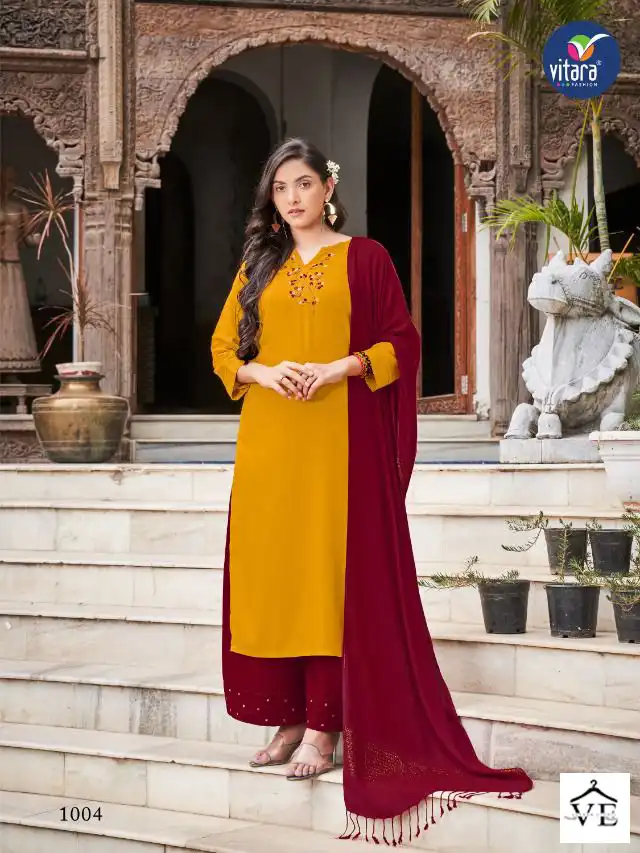 Vitara Hilltop Airjet Rayon Wholesale Readymade Salwar Suit Catalog — Wholesale Salwar Suits, MPA wholesale from Surat - Gallery Image 5