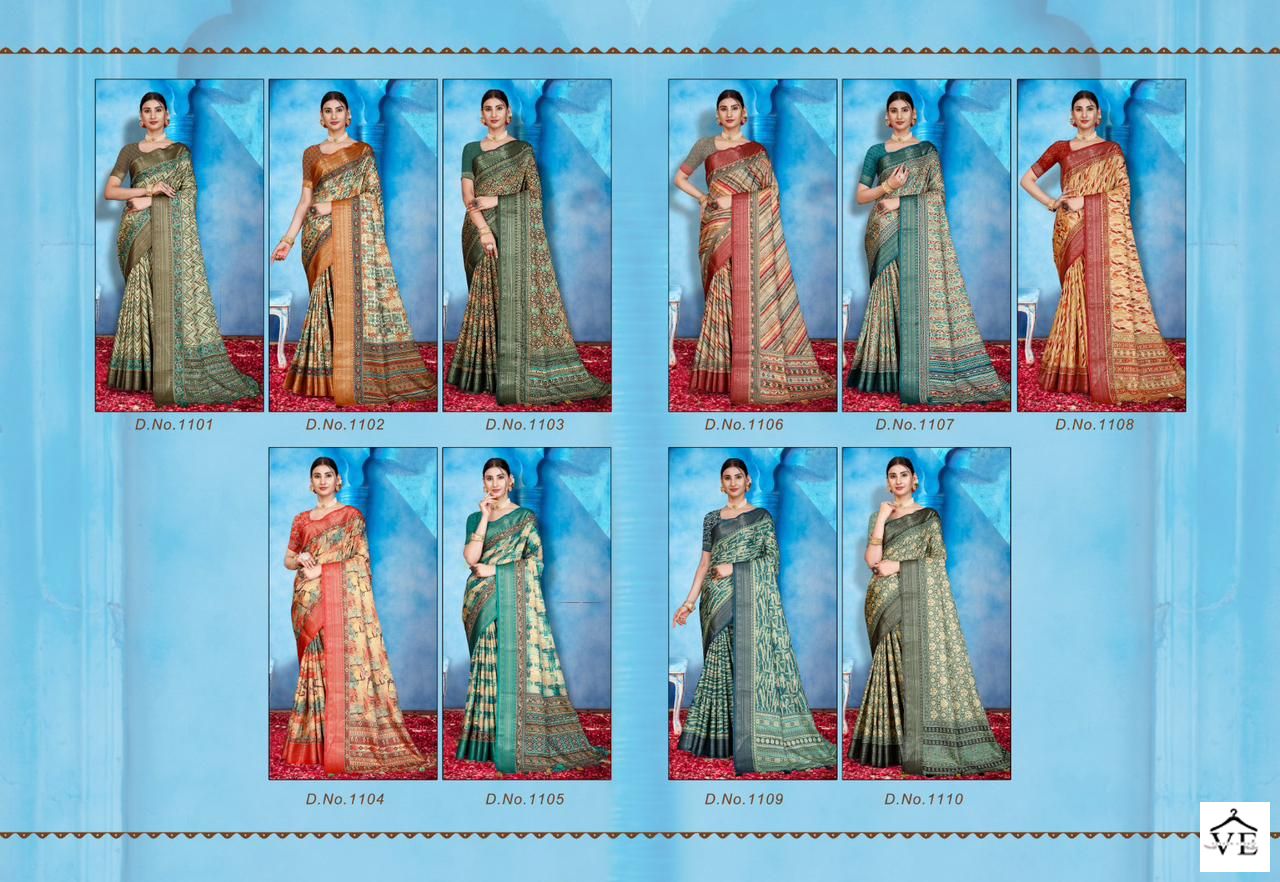 Mintorshi Heritage Digital Vol 11 Tusser Silk Wholesale Sarees Catalog — Wholesale Sarees, MPA wholesale from Surat — view 9