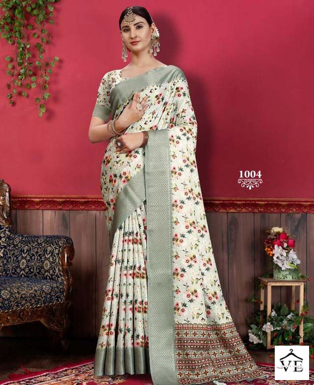 Vardan Ethnic Heritage Digital Vol10 Tusser Silk Wholesale Sarees Catalog — Wholesale Sarees, MPA wholesale from Surat — view 1