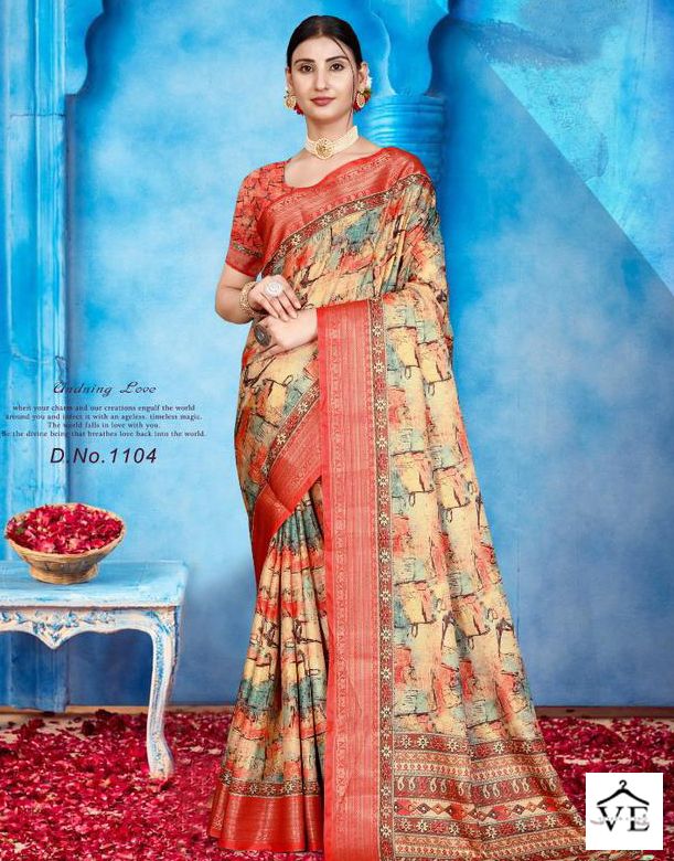 Mintorshi Heritage Digital Vol 11 Tusser Silk Wholesale Sarees Catalog — Wholesale Sarees, MPA wholesale from Surat — view 1
