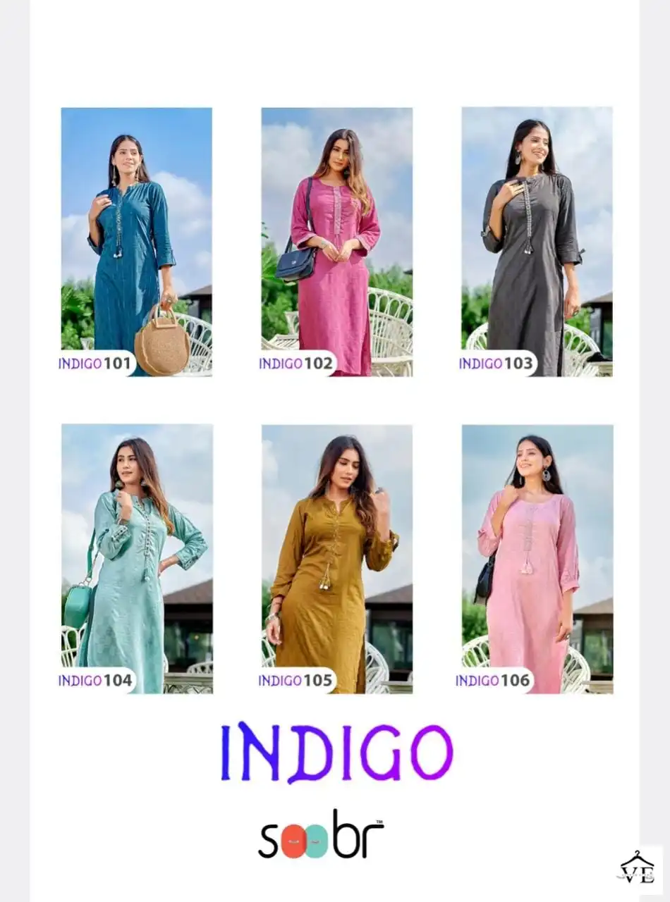Vardan Ethnic Indigo Rayon Wholesale Kurtis Catalog — Wholesale Kurtis, MPA wholesale from Surat — view 6