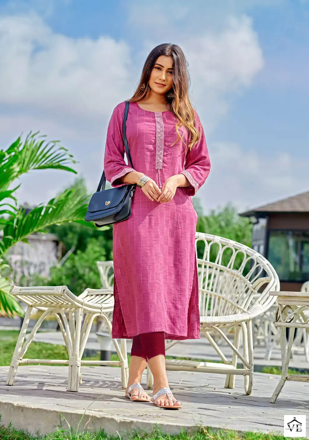Vardan Ethnic Indigo Rayon Wholesale Kurtis Catalog — Wholesale Kurtis, MPA wholesale from Surat — view 2