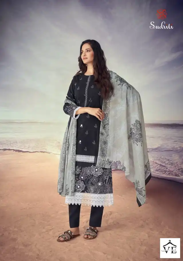 Sudriti Iqra Cambric Comb Print Wholesale Designer Salwar Suit Catalog — Wholesale Salwar Suits, MPA wholesale from Surat - Gallery Image 4
