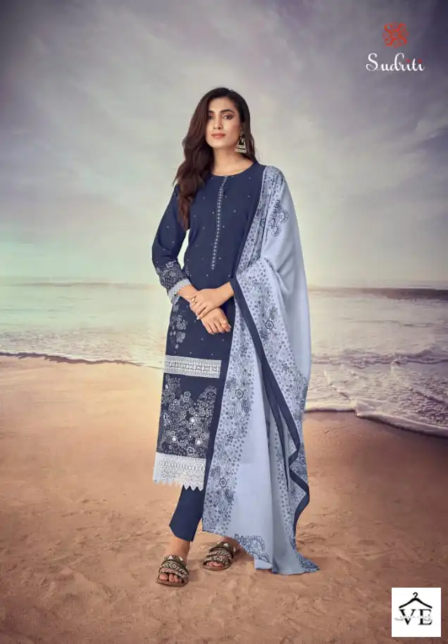 Sudriti Iqra Cambric Comb Print Wholesale Designer Salwar Suit Catalog — Wholesale Salwar Suits, MPA wholesale from Surat - Gallery Image 7