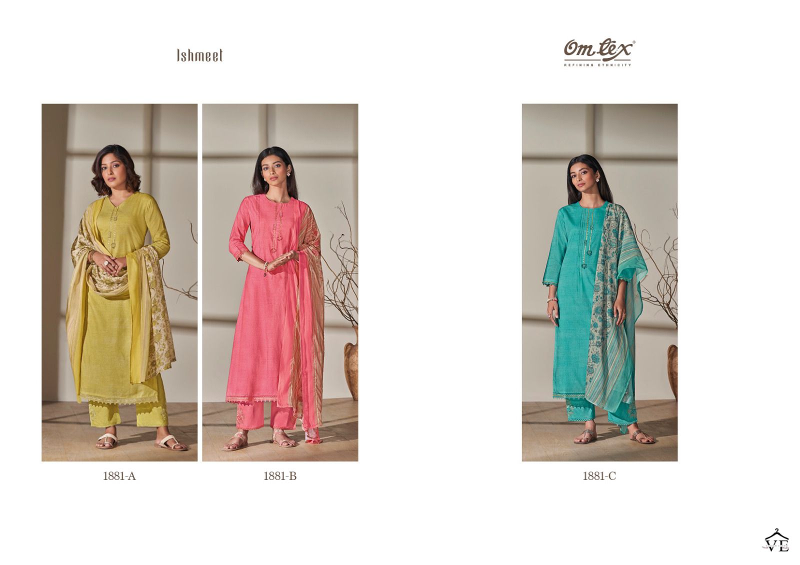 Omtex Ishmeet Lawn Cotton Wholesale Designer Salwar Suit Catalog — Wholesale Salwar Suits, MPA wholesale from Surat — view 4