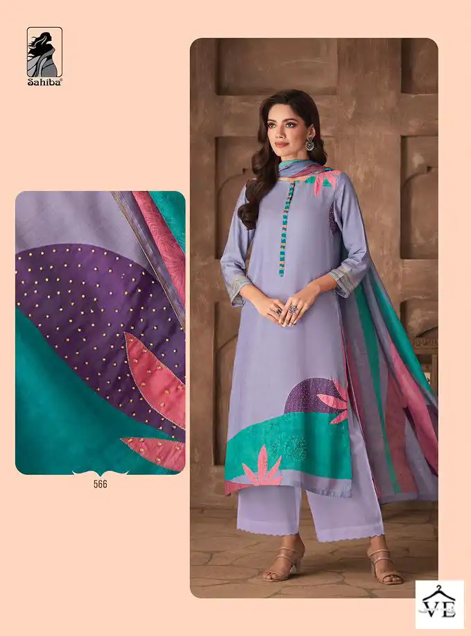 Sahiba Itra Pure Cotton Lawn Wholesale Salwar Suit Catalog — Wholesale Salwar Suits, MPA wholesale from Surat - Gallery Image 6