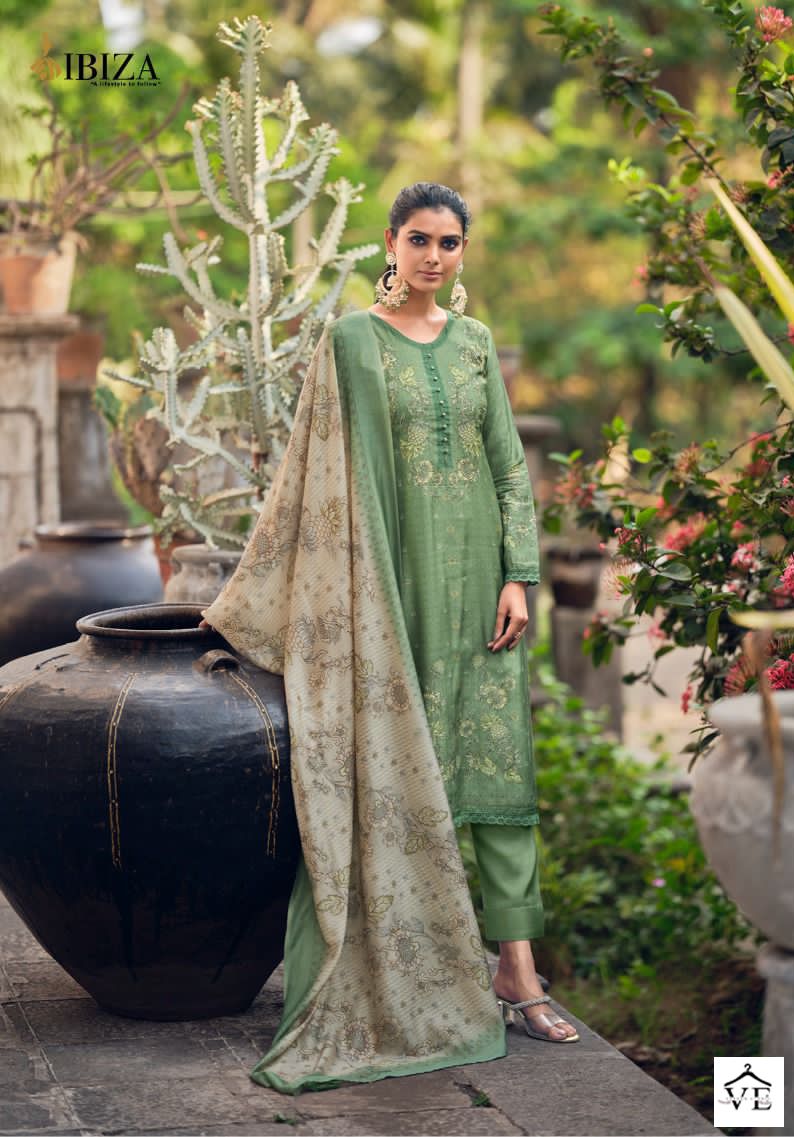 Ibiza Iznik Vol 2 Pure Bambarg Muslin Wholesale Designer Salwar Suit Catalog — Wholesale Salwar Suits, MPA wholesale from Surat - Gallery Image 6