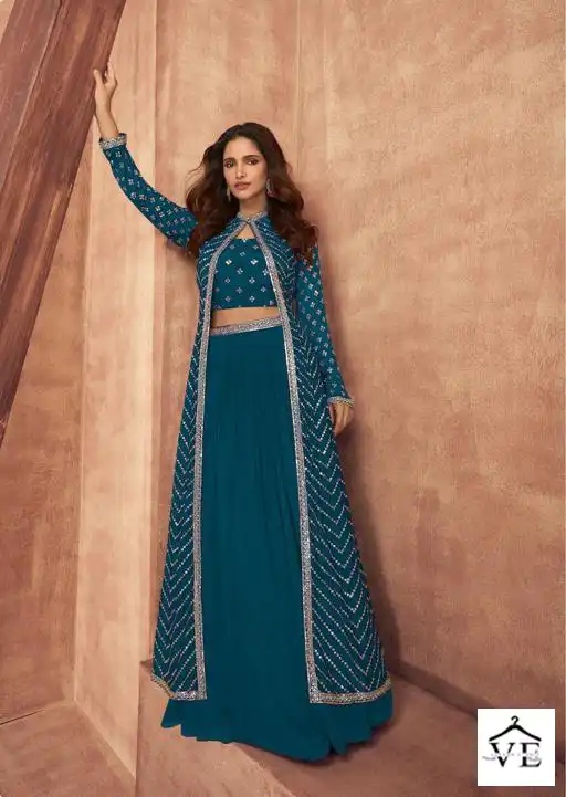 Sayuri Designer Impression Fusion Chinon Silk Wholesale Designer Readymade Salwar Suit Catalog — Wholesale Salwar Suits, Sayuri Designer wholesale from Surat - Gallery Image 2