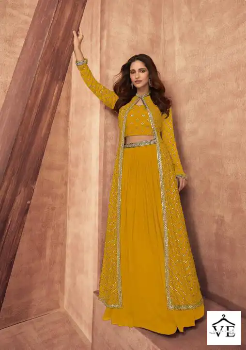 Sayuri Designer Impression Fusion Chinon Silk Wholesale Designer Readymade Salwar Suit Catalog — Wholesale Salwar Suits, Sayuri Designer wholesale from Surat - Gallery Image 3