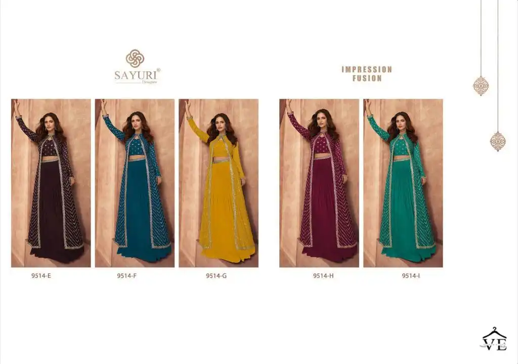 Sayuri Designer Impression Fusion Chinon Silk Wholesale Designer Readymade Salwar Suit Catalog — Wholesale Salwar Suits, Sayuri Designer wholesale from Surat — view 6