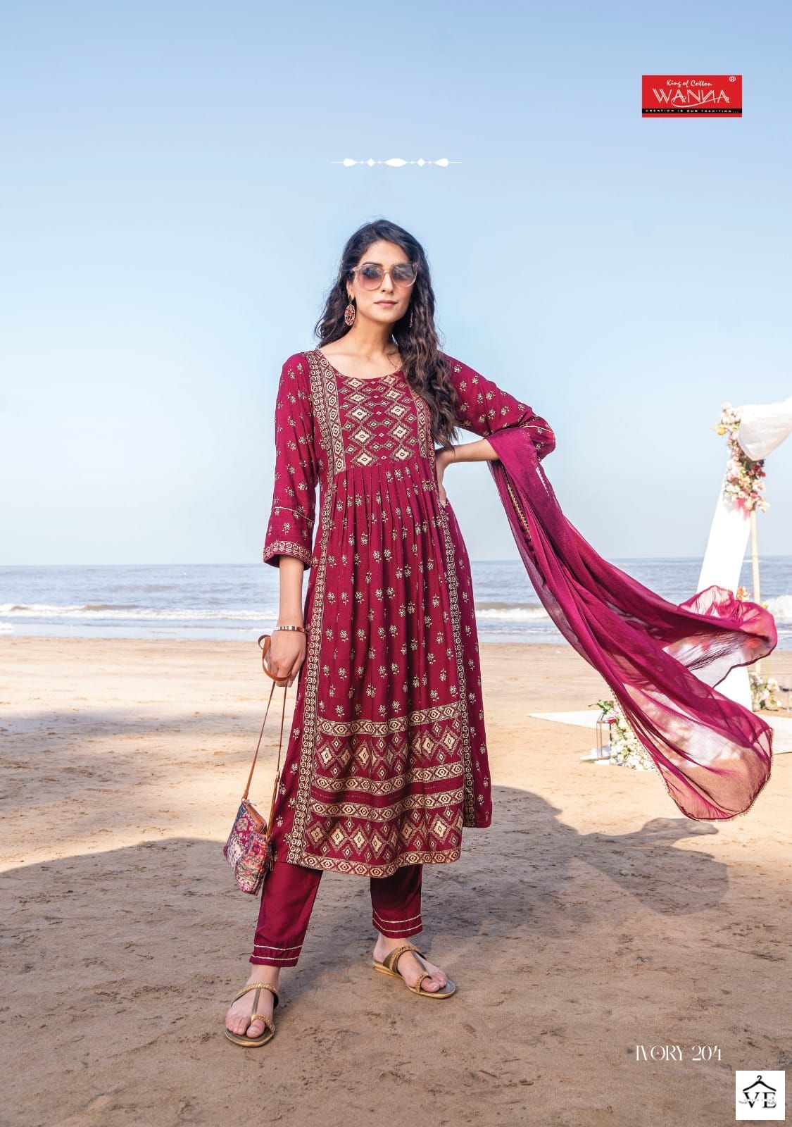 Wanna Ivory Heavy Rayon Wholesale Readymade Salwar Suit Catalog — Wholesale Salwar Suits, MPA wholesale from Surat — view 3