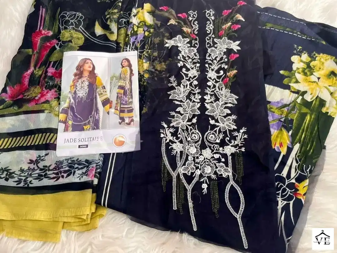 Jade Solitaire Pure Cotton Wholesale Pakistani Suit Catalog — Wholesale Salwar Suits, MPA wholesale from Surat - Gallery Image 7