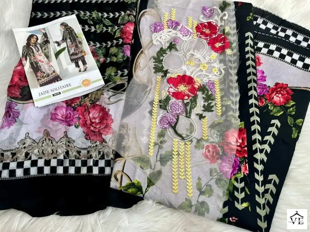 Jade Solitaire Pure Cotton Wholesale Pakistani Suit Catalog — Wholesale Salwar Suits, MPA wholesale from Surat - Gallery Image 8