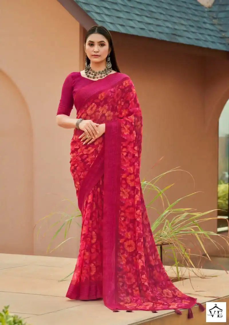 5D Designer Jodha Pure Georgate Wholesale Sarees Catalog — Wholesale Sarees, MPA wholesale from Surat - Gallery Image 2
