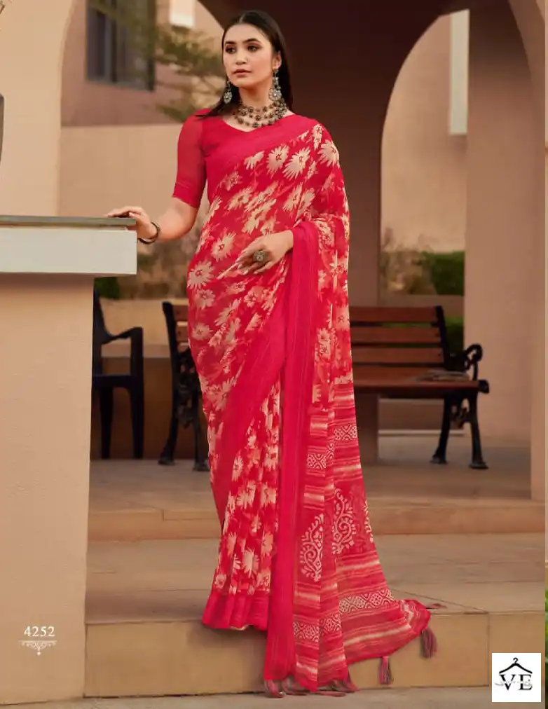 5D Designer Jodha Pure Georgate Wholesale Sarees Catalog — Wholesale Sarees, MPA wholesale from Surat — view 1