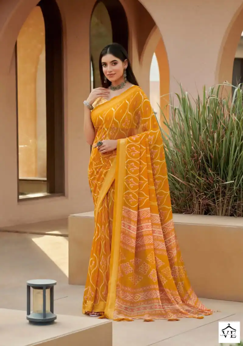 5D Designer Jodha Pure Georgate Wholesale Sarees Catalog — Wholesale Sarees, MPA wholesale from Surat - Gallery Image 5