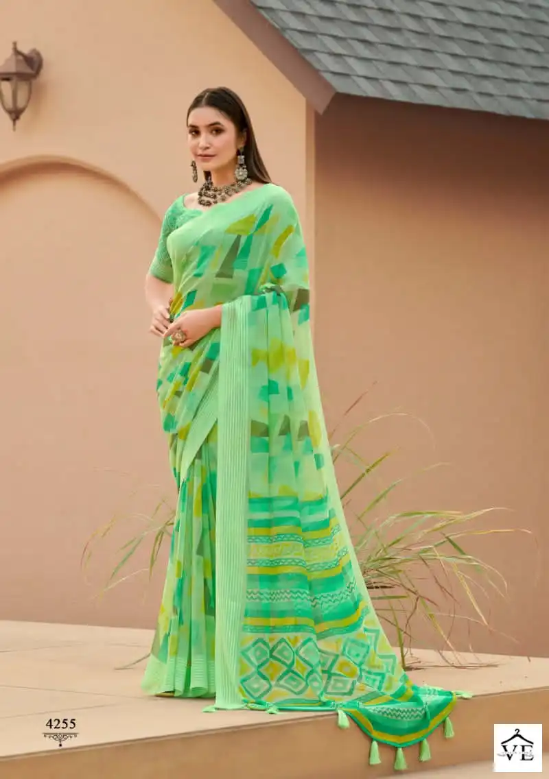 5D Designer Jodha Pure Georgate Wholesale Sarees Catalog — Wholesale Sarees, MPA wholesale from Surat - Gallery Image 6
