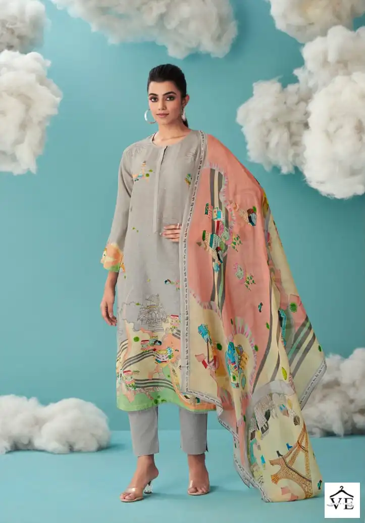 Sahiba Joy Pure Linen Wholesale Designer Salwar Suit Catalog — Wholesale Salwar Suits, MPA wholesale from Surat - Gallery Image 6