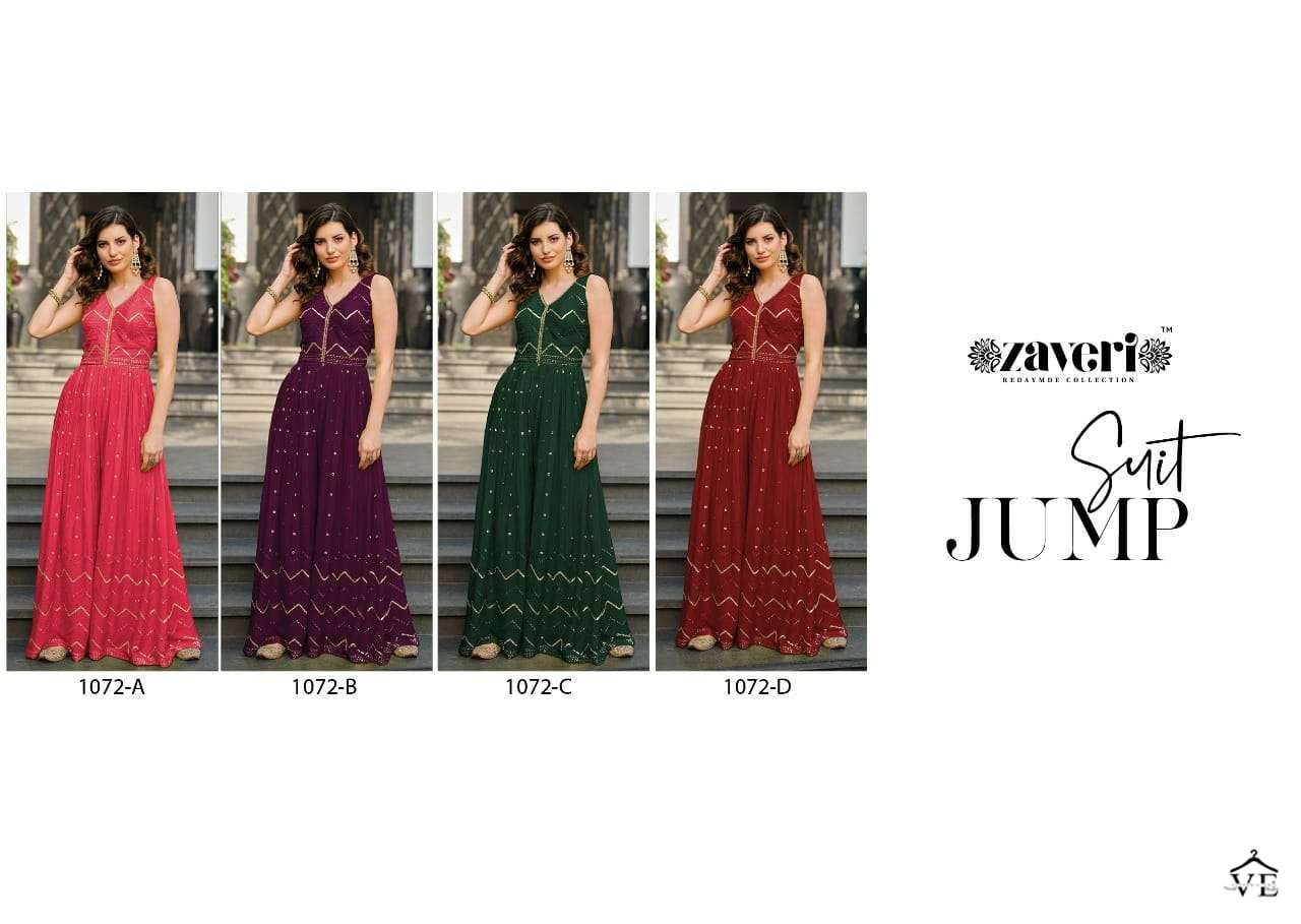 Zaveri Jumpsuit Color Ed 1 Chinon Wholesale Readymade Jump Suit  Catalog — Wholesale Salwar Suits, MPA wholesale from Surat — view 5