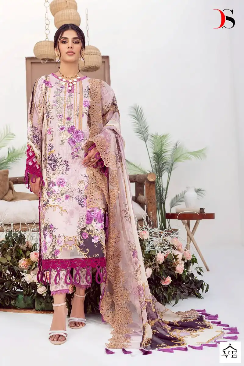 Deepsy Jade Needle Wonder Pure Cotton Wholesale Pakistani Suit Catalog — Wholesale Salwar Suits, MPA wholesale from Surat - Gallery Image 3
