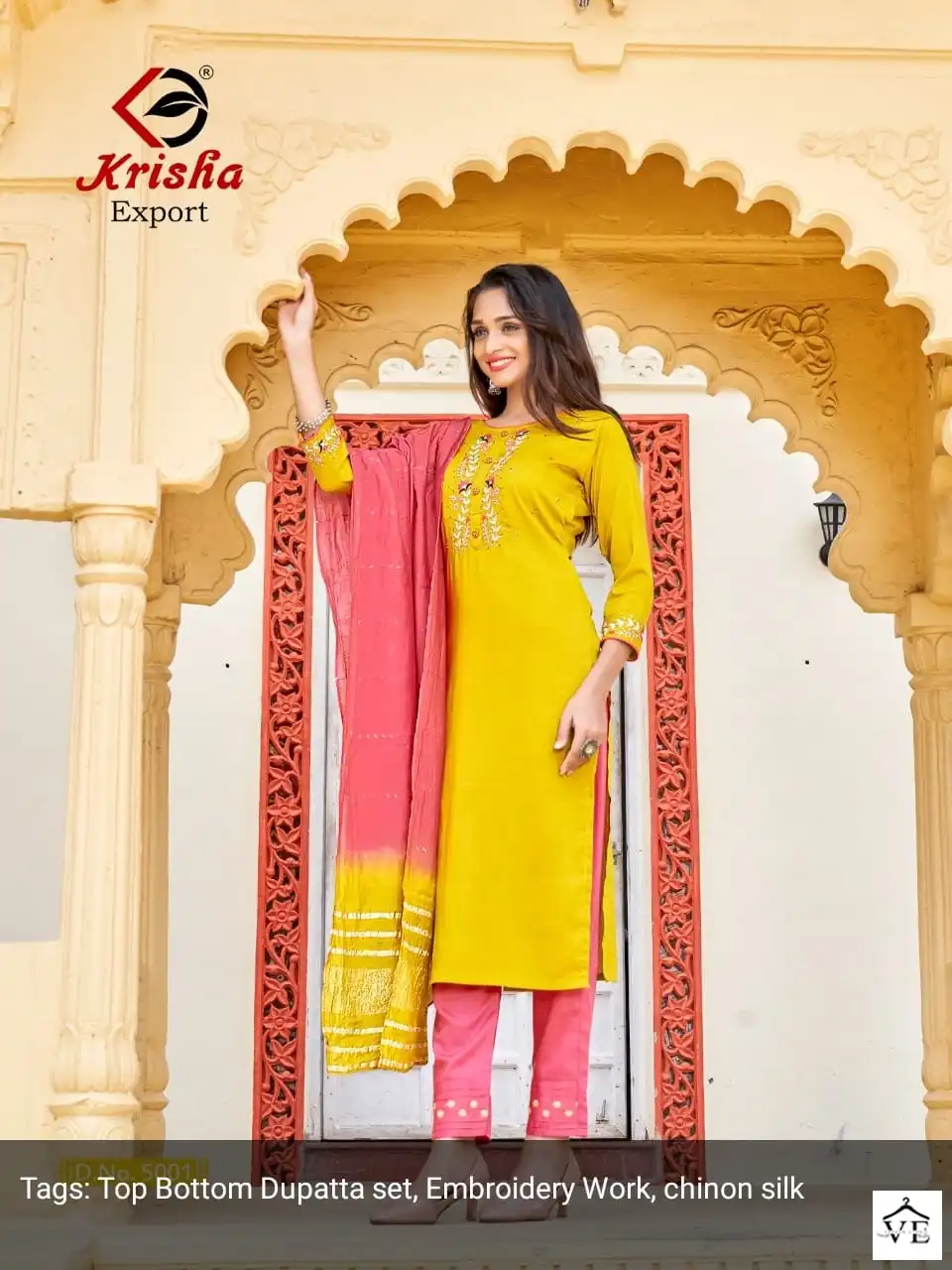 Vardan Ethnic Kalavati Chinon Wholesale Readymade Salwar Suit Catalog — Wholesale Salwar Suits, MPA wholesale from Surat - Gallery Image 2
