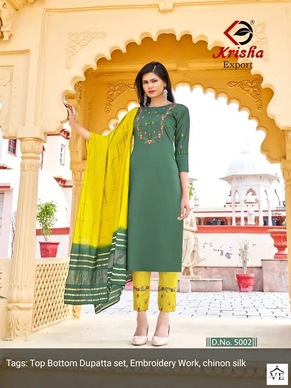 Vardan Ethnic Kalavati Chinon Wholesale Readymade Salwar Suit Catalog — Wholesale Salwar Suits, MPA wholesale from Surat - Gallery Image 4