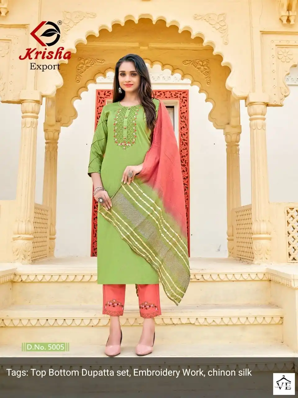 Vardan Ethnic Kalavati Chinon Wholesale Readymade Salwar Suit Catalog — Wholesale Salwar Suits, MPA wholesale from Surat - Gallery Image 5