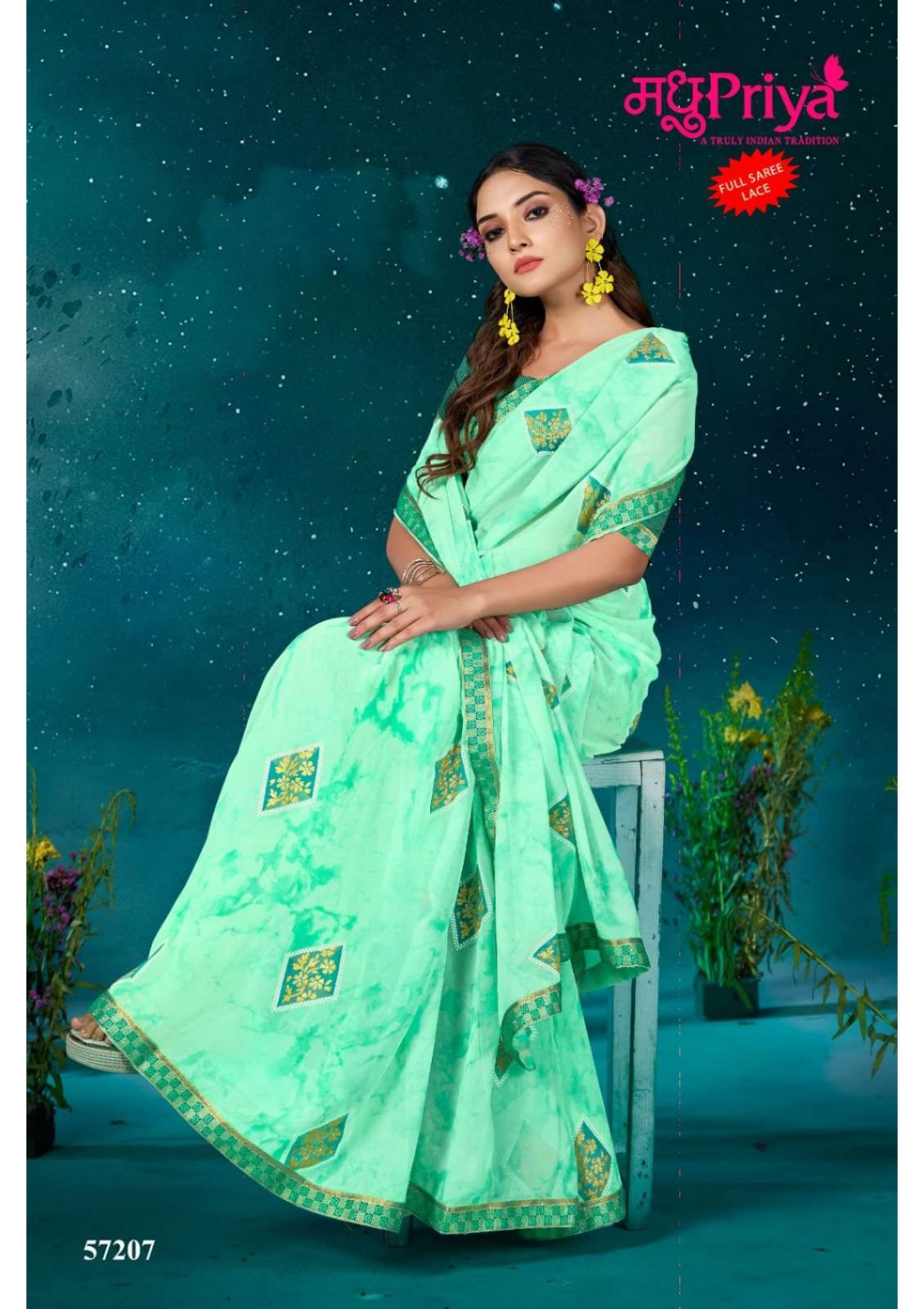 Madhupriya Kamini 60 Gm Georgette Wholesale Sarees Catalog — Wholesale Sarees, MPA wholesale from Surat - Gallery Image 2