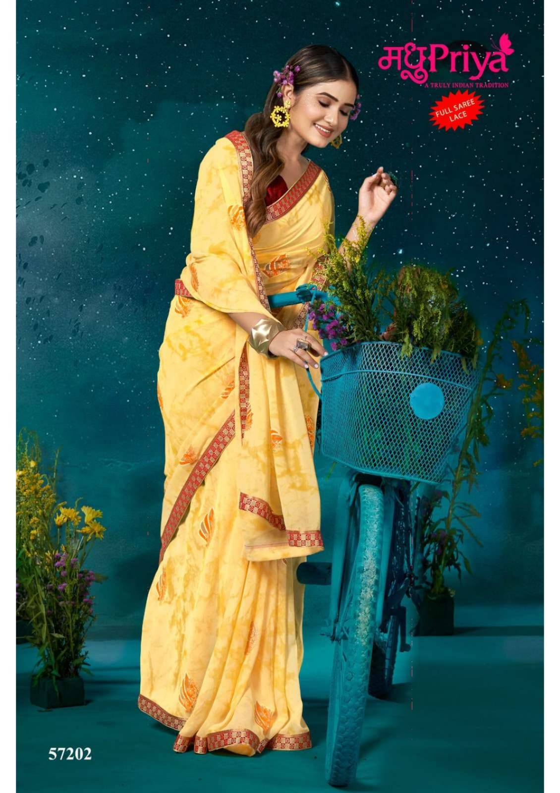Madhupriya Kamini 60 Gm Georgette Wholesale Sarees Catalog — Wholesale Sarees, MPA wholesale from Surat - Gallery Image 3