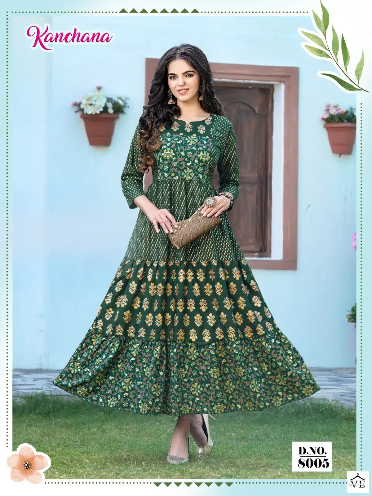 Banwery Kanchana Pure Rayon 14Kg Wholesale Gown Catalog — Wholesale Kurtis, Banwery wholesale from Surat — view 7
