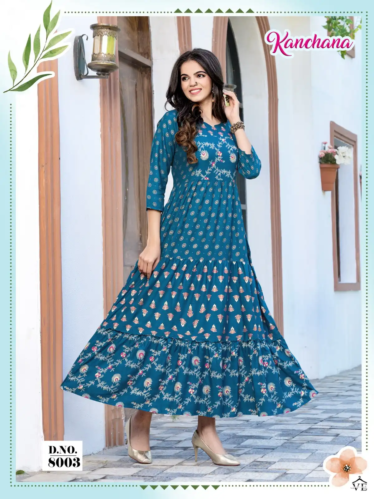 Banwery Kanchana Pure Rayon 14Kg Wholesale Gown Catalog — Wholesale Kurtis, Banwery wholesale from Surat — view 2