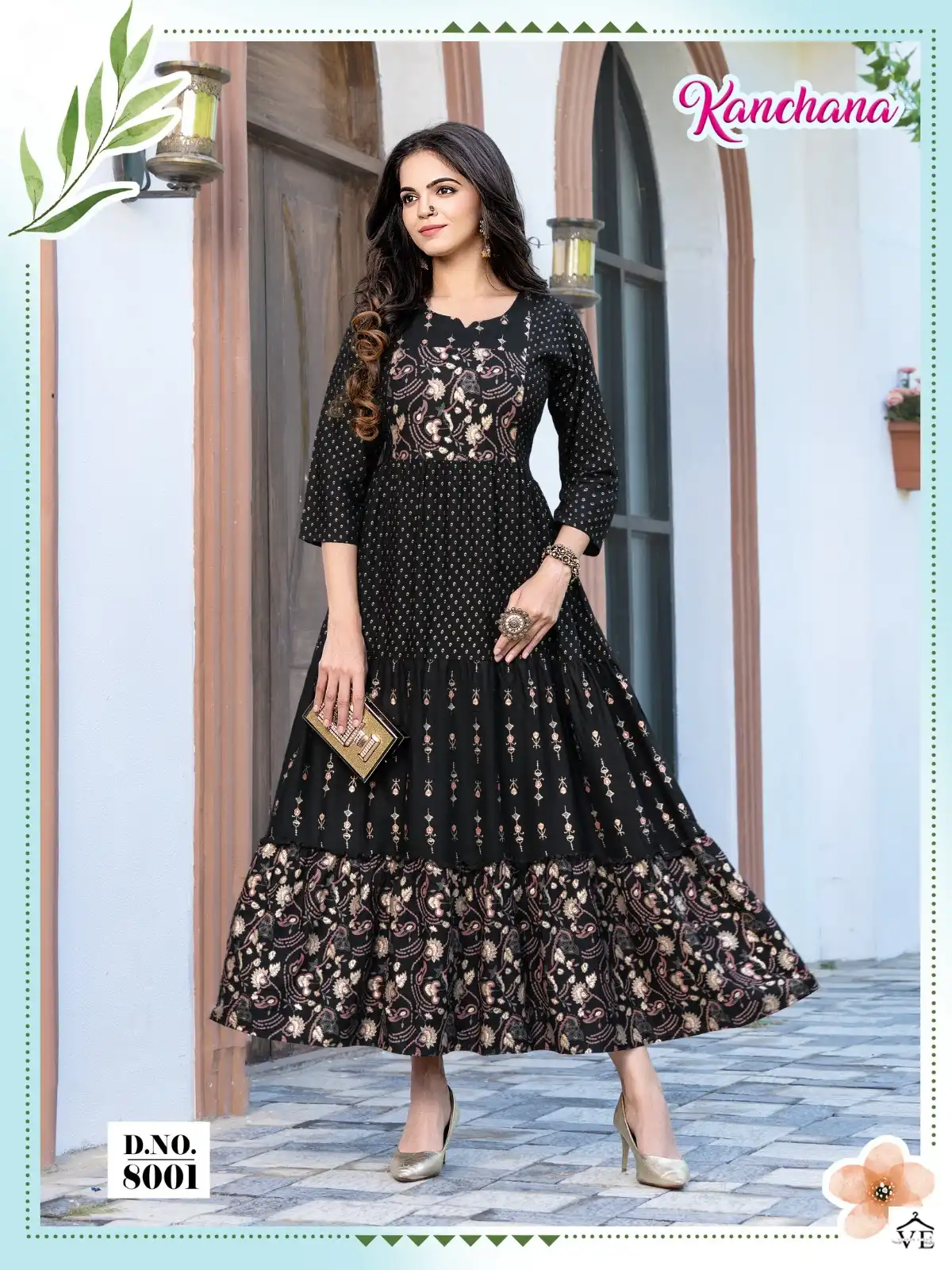 Banwery Kanchana Pure Rayon 14Kg Wholesale Gown Catalog — Wholesale Kurtis, Banwery wholesale from Surat — view 4