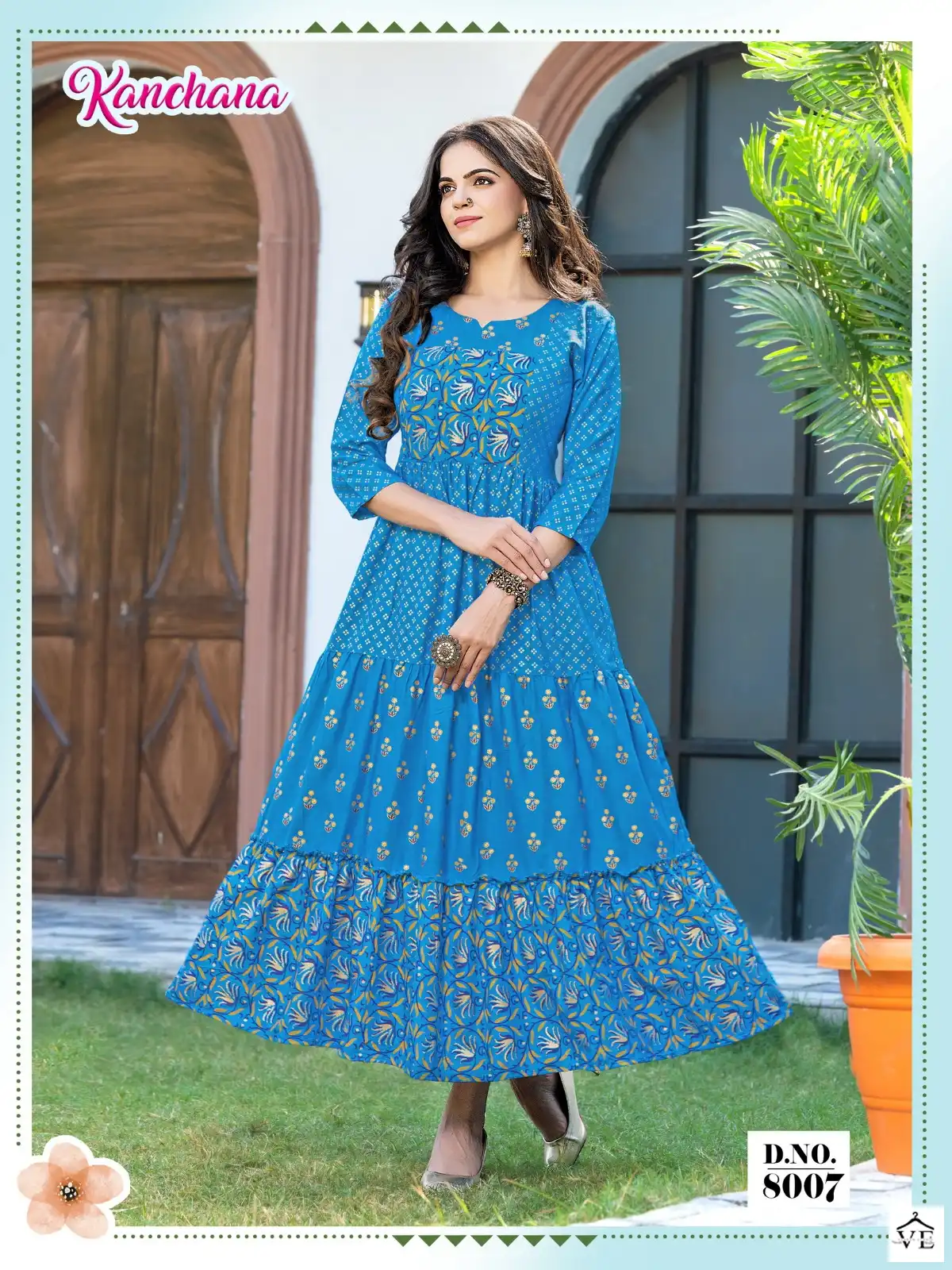 Banwery Kanchana Pure Rayon 14Kg Wholesale Gown Catalog — Wholesale Kurtis, Banwery wholesale from Surat — view 6